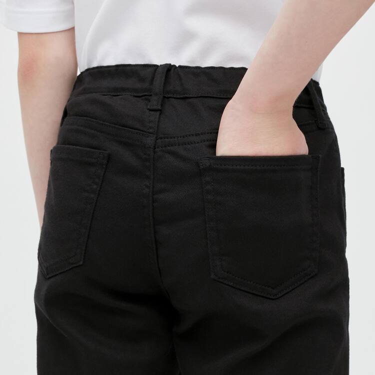 Uniqlo Ultra Stretch Slim Fit Džínsy Detske Čierne | LAUPXM-102