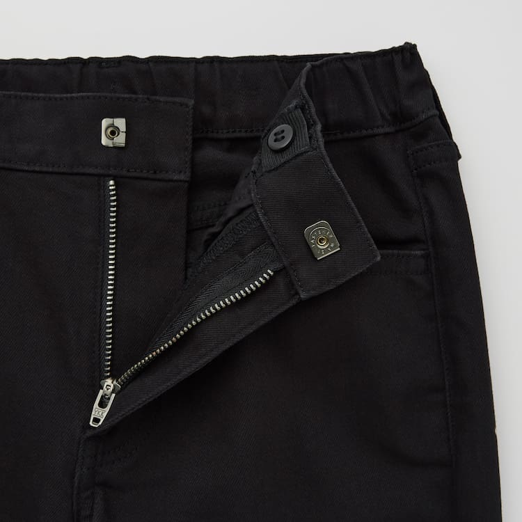 Uniqlo Ultra Stretch Slim Fit Zip Fly (2021 Season) Nohavice Detske Čierne | NQUFKC-067