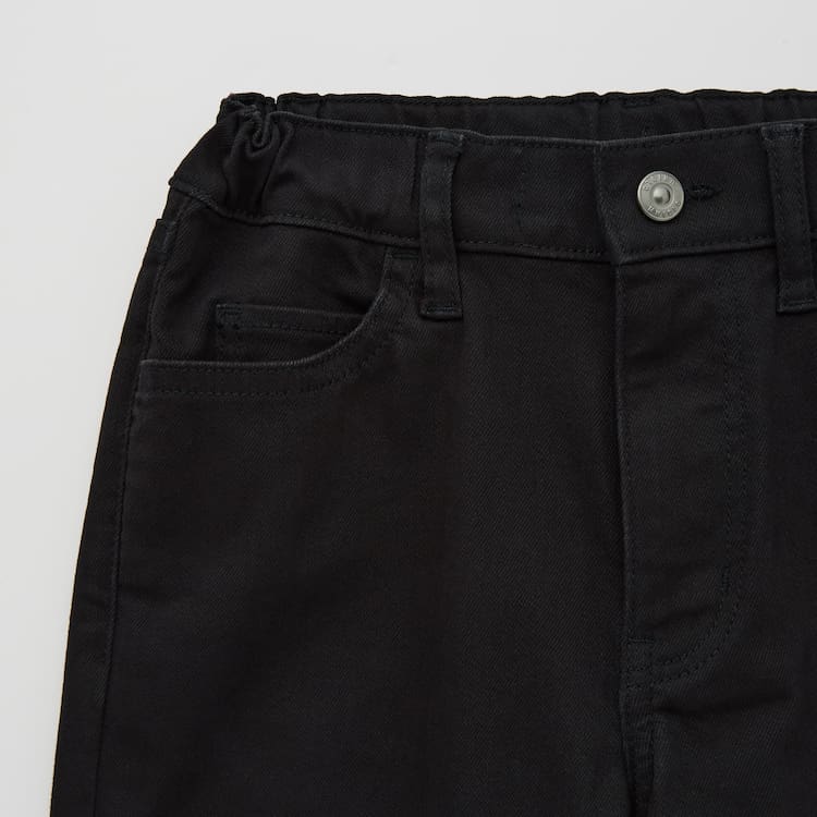 Uniqlo Ultra Stretch Slim Fit Zip Fly Nohavice Detske Čierne | BDOXKU-341