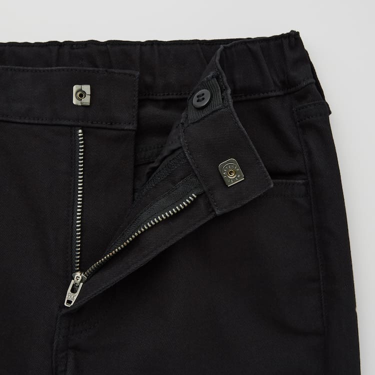 Uniqlo Ultra Stretch Slim Fit Zip Fly Nohavice Detske Čierne | BDOXKU-341