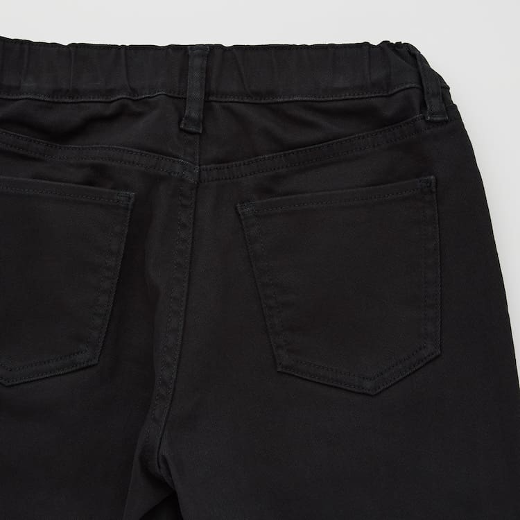 Uniqlo Ultra Stretch Slim Fit Zip Fly Nohavice Detske Čierne | BDOXKU-341