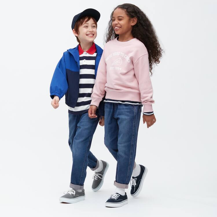 Uniqlo Ultra Stretch Tapered Džínsy Detske Modre | IZTFMP-076