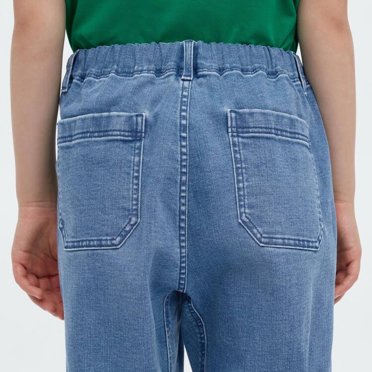 Uniqlo Ultra Stretch Tapered Nohavice Detske Modre | GPHTRX-635