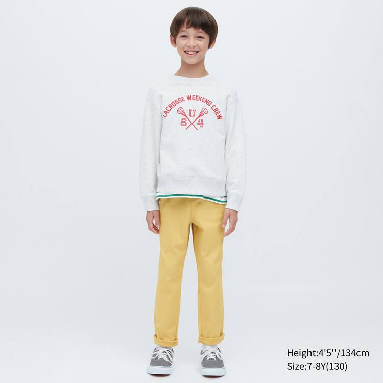 Uniqlo Ultra Stretch Tapered Nohavice Detske Žlté | KEBNFR-164
