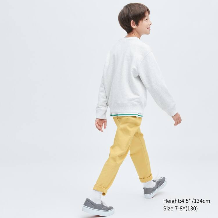 Uniqlo Ultra Stretch Tapered Nohavice Detske Žlté | KEBNFR-164