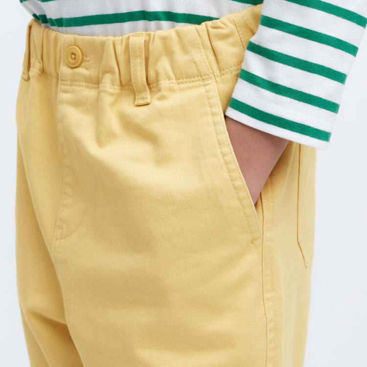 Uniqlo Ultra Stretch Tapered Nohavice Detske Žlté | KEBNFR-164