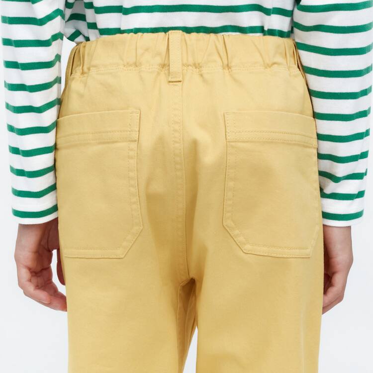 Uniqlo Ultra Stretch Tapered Nohavice Detske Žlté | KEBNFR-164