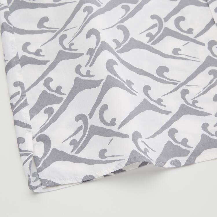 Uniqlo Unsodo Printed Kratke Sleeved (Open Collar) Kosele Panske Biele | PTKFON-729