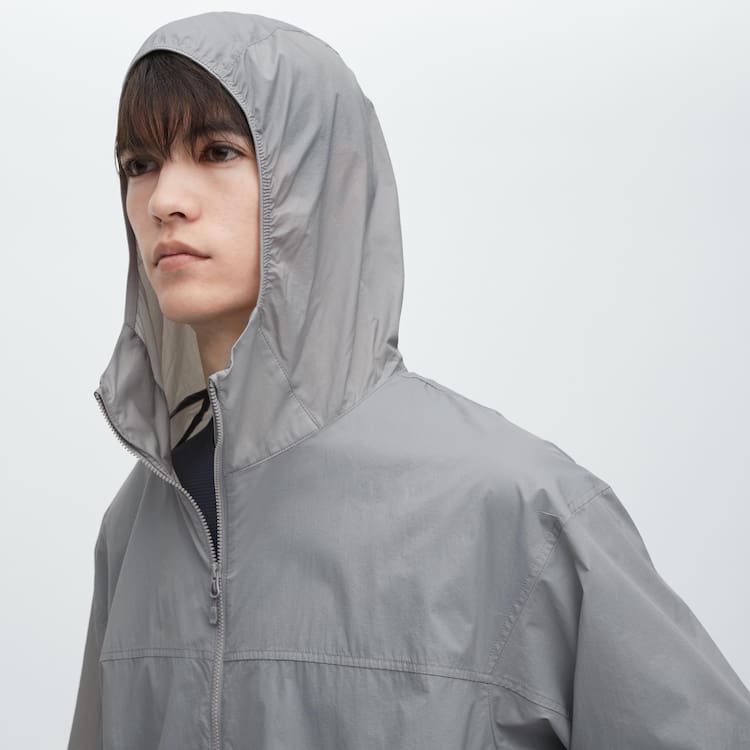 Uniqlo Uv Protection Pocketable Parka Panske Siva | MHALXE-723
