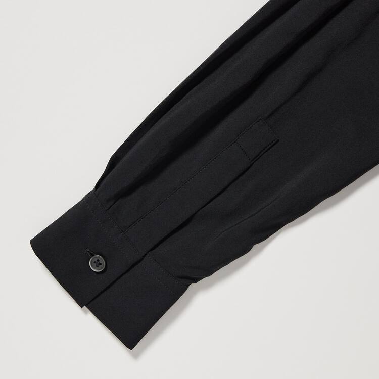 Uniqlo V Neck Flared Long Sleeved Saty Damske Čierne | QAUCZB-469
