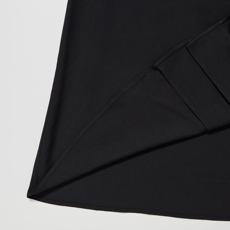 Uniqlo V Neck Kratke Sleeved Flared Saty Damske Čierne | RHSFGI-081