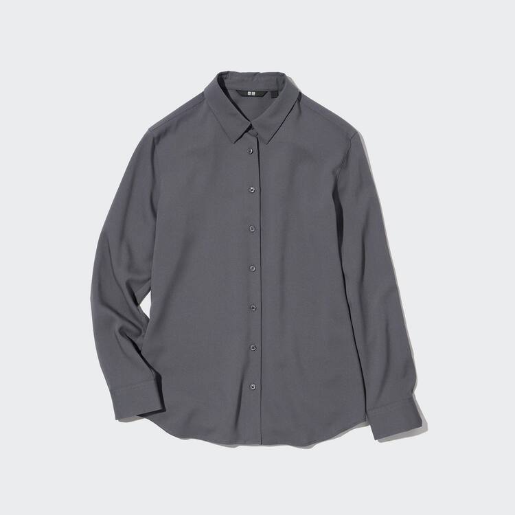 Uniqlo Viscose Long Sleeved Blúzky Damske Siva | YEIQXU-563