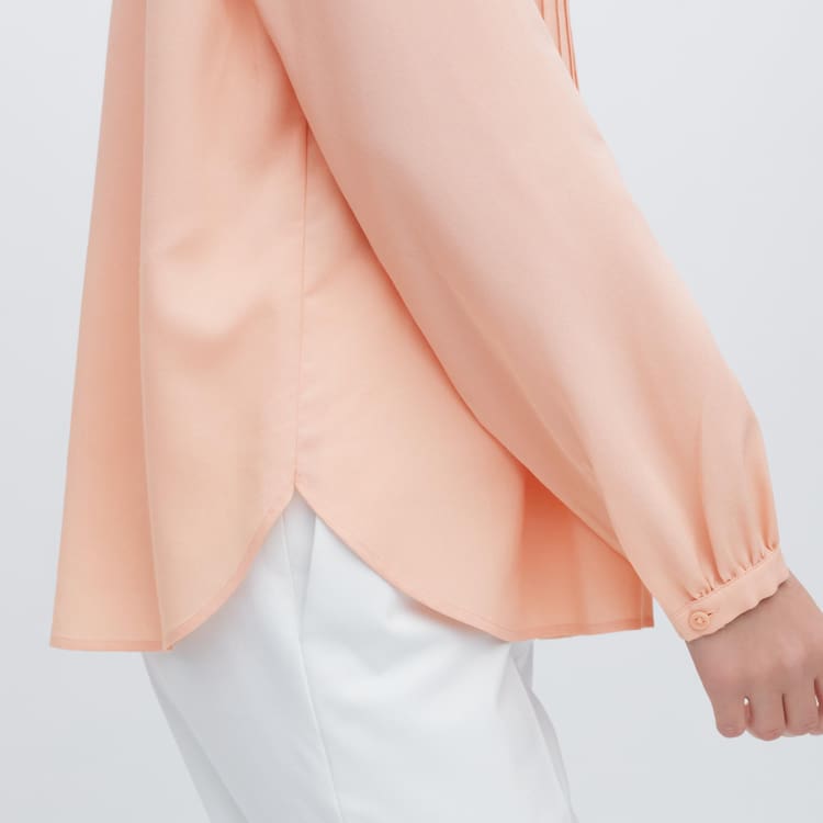 Uniqlo Viscose Pintucked Long Sleeved Blúzky Damske Koralove | AJDFKQ-891