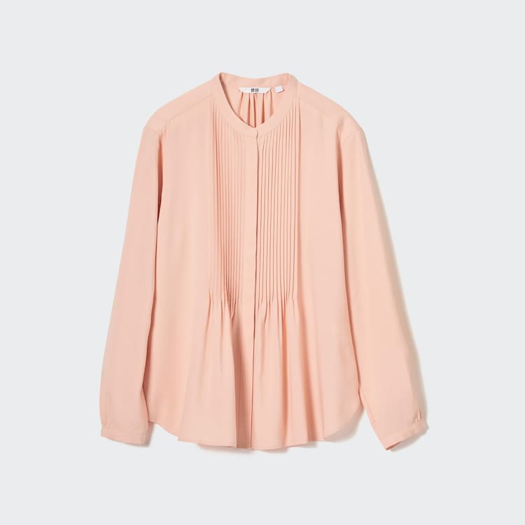 Uniqlo Viscose Pintucked Long Sleeved Blúzky Damske Koralove | AJDFKQ-891