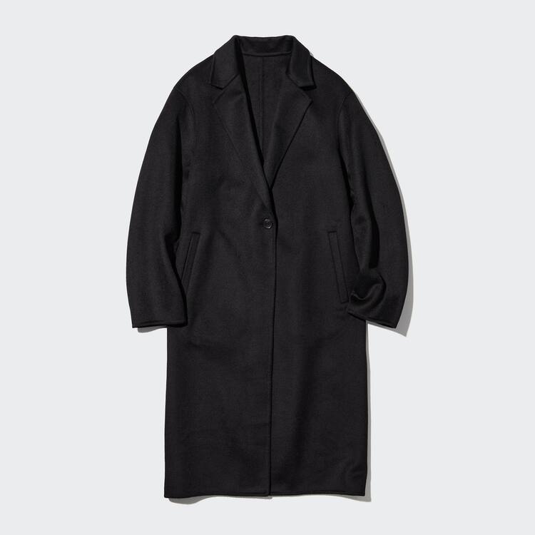Uniqlo Vlna Blend Long Kabáty Damske Čierne | JHYEOB-269