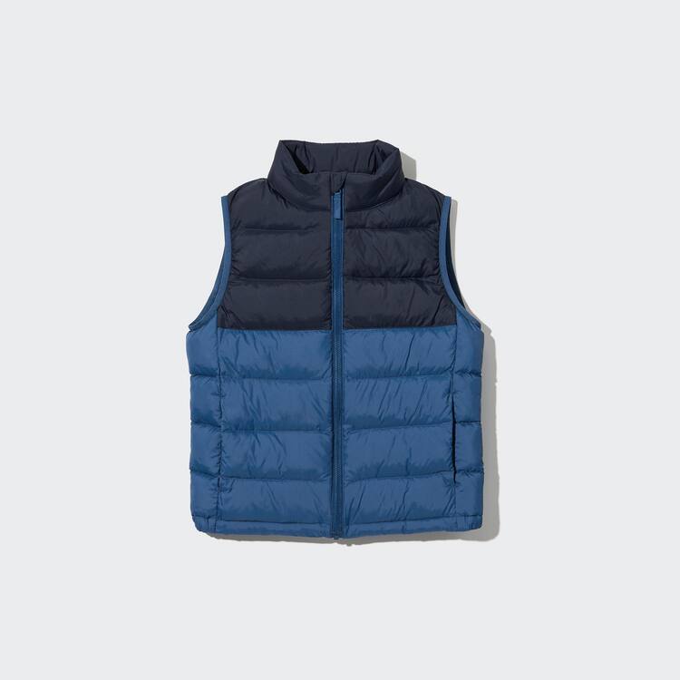 Uniqlo Warm Polstrované Washable Vesty Detske Modre | AFVNBD-275