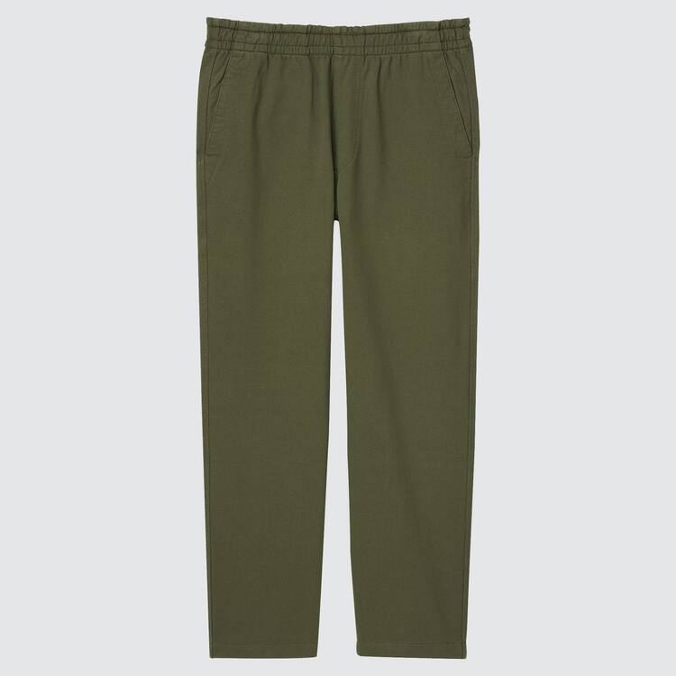 Uniqlo Washed Jersey Ankle Length Nohavice Panske Tmavo Zelene | URWJLY-987