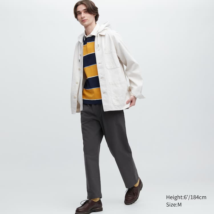 Uniqlo Washed Jersey Ankle Pants Nohavice Panske Tmavo Siva | REUCIH-216