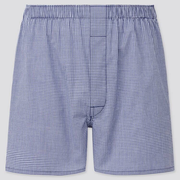 Uniqlo Woven Checked Boxer (2021 Season) Spodne Pradlo Panske Námornícka Modrá | PLENDY-526