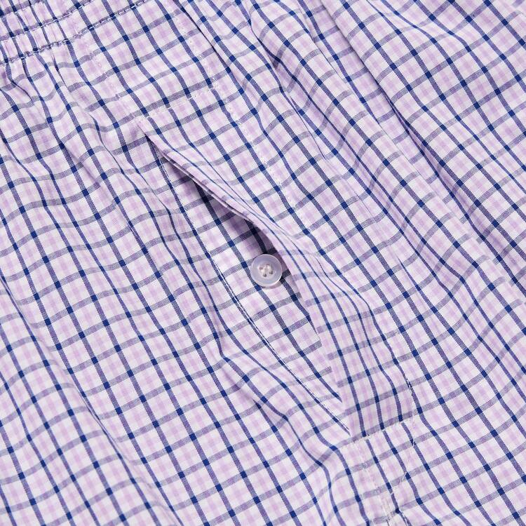 Uniqlo Woven Checked Boxer Spodne Pradlo Panske Svetlo Nachový | HSWEMC-923
