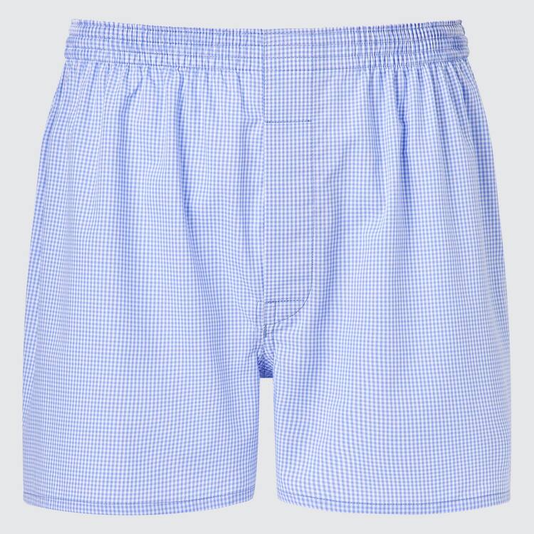 Uniqlo Woven Checked Boxer Spodne Pradlo Panske Modre | OVITXR-207