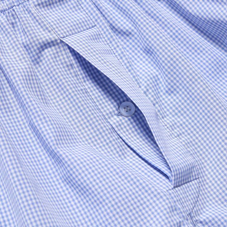 Uniqlo Woven Gingham Checked Boxer Spodne Pradlo Panske Modre | YMNIOU-109