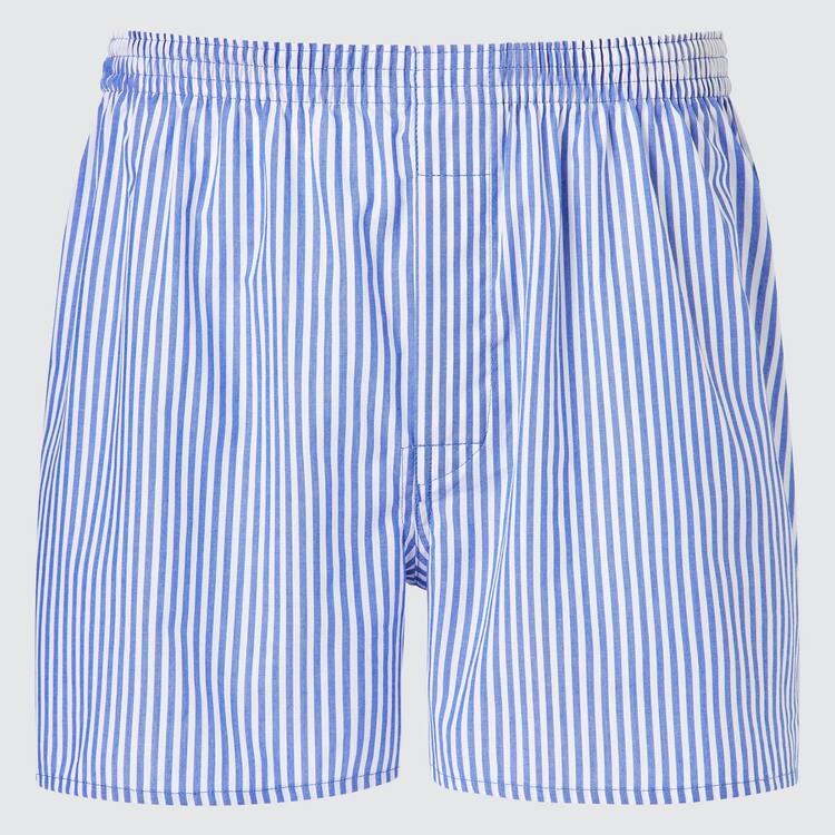 Uniqlo Woven Pruhované Boxer Spodne Pradlo Panske Modre | FVLUWP-952