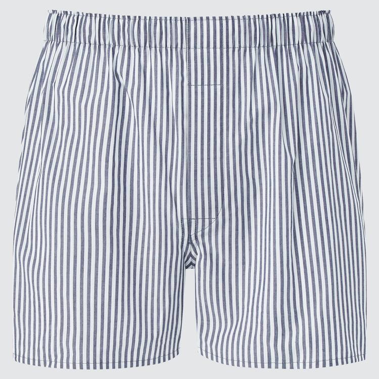 Uniqlo Woven Pruhované Boxer Spodne Pradlo Panske Modre | IJGZRK-321