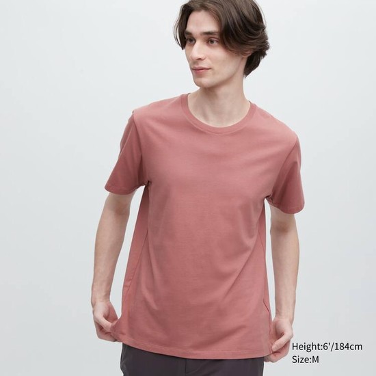 Uniqlo 100% Supima Bavlnene Crew Neck Kratke Sleeved Tricko Panske Červené | HTYSEI-291