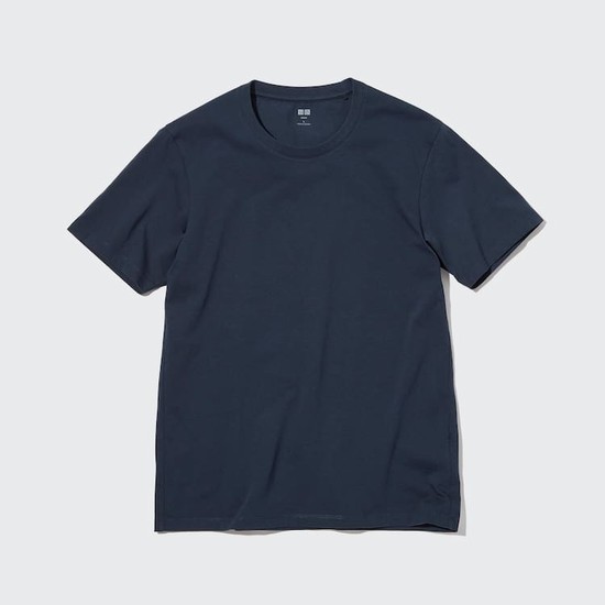 Uniqlo 100% Supima Bavlnene Crew Neck Tricko Panske Námornícka Modrá | WLCPYT-720