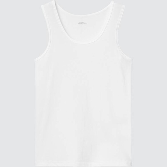 Uniqlo Airism Bavlnene Blend Topy Detske Biele | EHOGVM-692