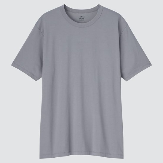 Uniqlo Airism Bavlnene Crew Neck Tricko Panske Siva | XLKYPM-479