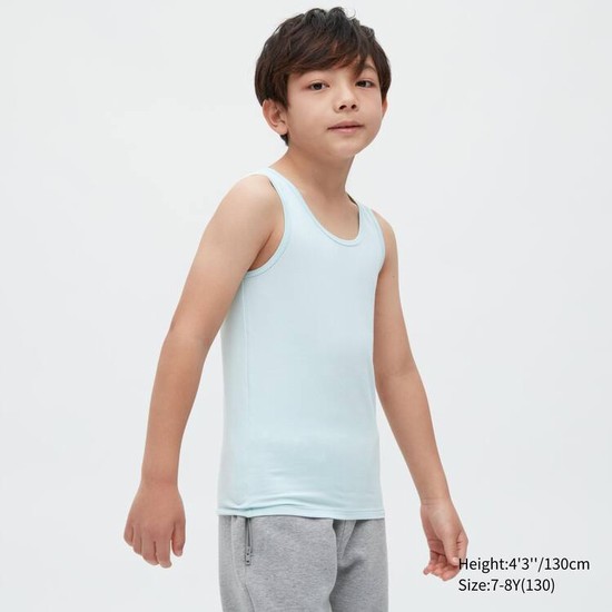 Uniqlo Airism Bavlnene Topy Detske Svetlo Zelene | QJPZSD-127