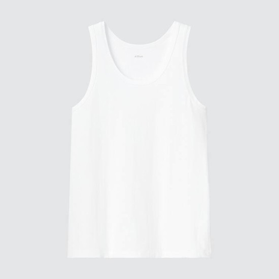 Uniqlo Airism Bavlnene Topy Panske Biele | OELQDX-736