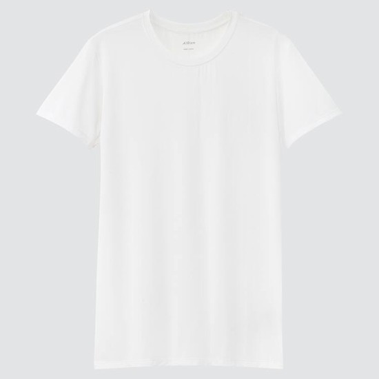 Uniqlo Airism Crew Neck Tricko Panske Biele | BKDYPL-185