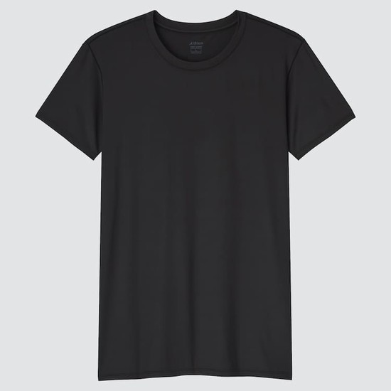 Uniqlo Airism Crew Neck Tricko Panske Čierne | DUHTGA-814