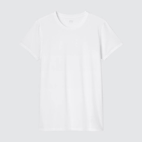 Uniqlo Airism Dry-ex Mesh Crew Neck Kratke Sleeved Tricko Panske Biele | CTGEHW-702