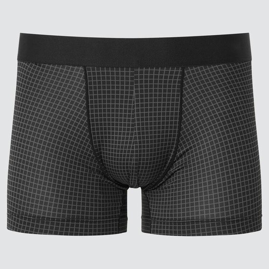 Uniqlo Airism Low Rise Checked Boxers Spodne Pradlo Panske Čierne | JYDZIN-125