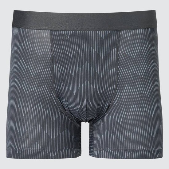 Uniqlo Airism Printed Boxers Spodne Pradlo Panske Tmavo Siva | MQJYSC-195