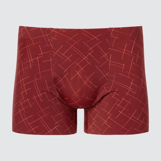 Uniqlo Airism Seamless Printed Boxers Spodne Pradlo Panske Červené | XMWNZE-305