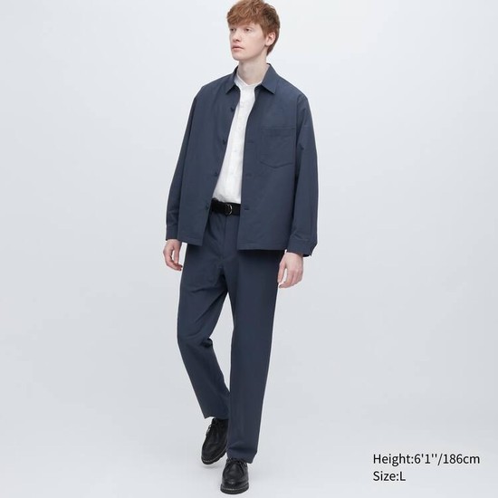 Uniqlo Airsense Ultra Light Seersucker Relaxed Fit Nohavice Panske Modre | PLWRUX-136
