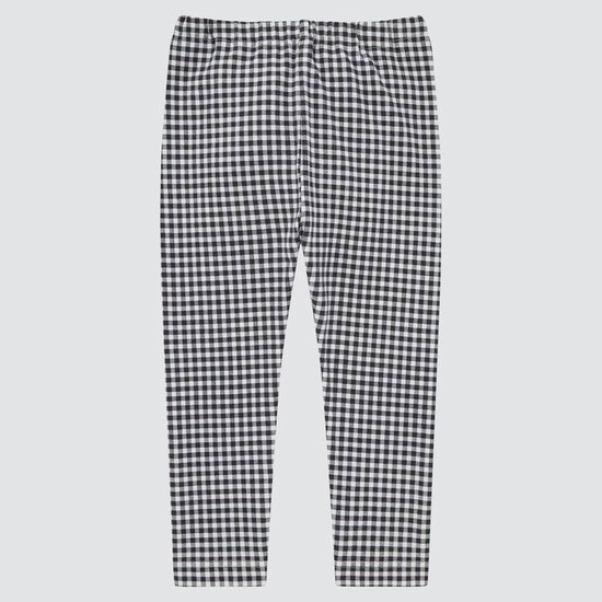 Uniqlo Bavlnene Checked (2021 Season) Leginy Pre Babatka Čierne | BRVITO-297