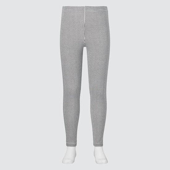 Uniqlo Bavlnene Checked Leginy Detske Čierne | FUVSTQ-726