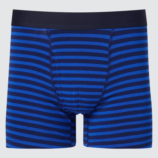 Uniqlo Bavlnene Pruhované Boxer Spodne Pradlo Panske Námornícka Modrá | OFTLWS-048