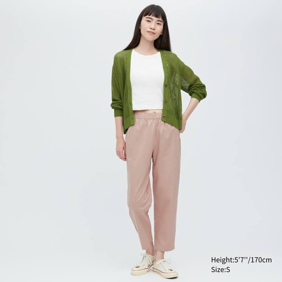 Uniqlo Bavlnene Relaxed Fit Ankle Length Nohavice Damske Ruzove | NSPIJM-374