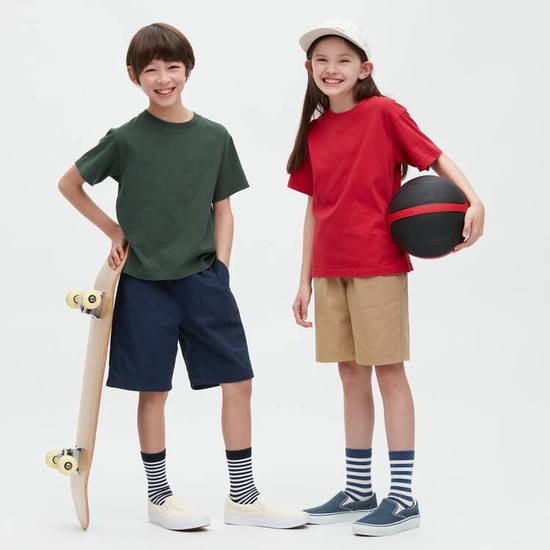 Uniqlo Bavlnene Twill Easy Sortky Detske Námornícka Modrá | MSTHKN-684