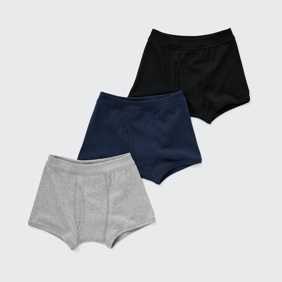Uniqlo Boxer (Three Pairs) Spodne Pradlo Detske Siva Modre Čierne | WQZGLC-057