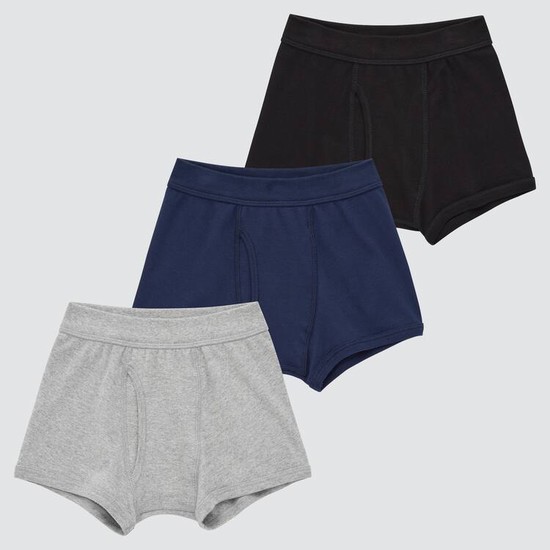 Uniqlo Boxers (Three Pack) Spodne Pradlo Detske Siva Modre Čierne | NFKUMX-037