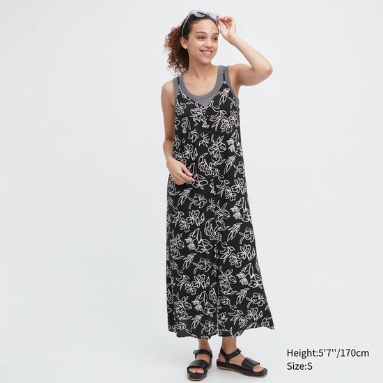 Uniqlo Button-down Flared Camisole Saty Damske Čierne | WEFXMQ-406