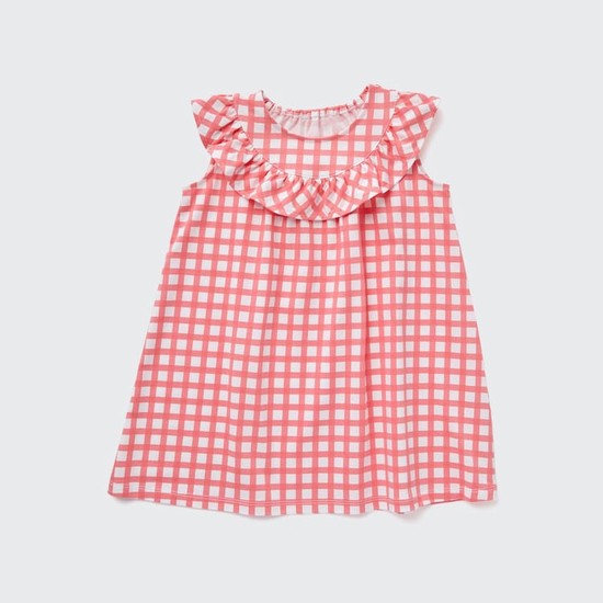 Uniqlo Checked Saty Pre Babatka Ruzove | ATBOZH-742